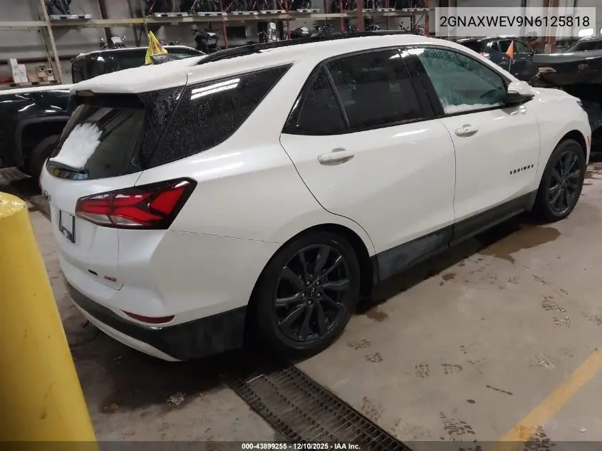 2GNAXWEV9N6125818 2022 Chevrolet Equinox Awd Rs