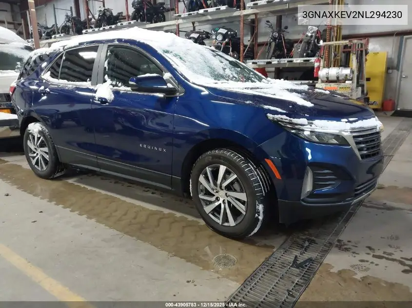 3GNAXKEV2NL294230 2022 Chevrolet Equinox Fwd Lt