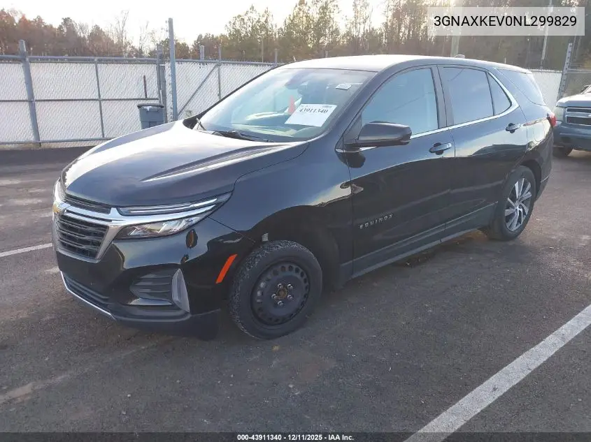3GNAXKEV0NL299829 2022 Chevrolet Equinox Fwd Lt