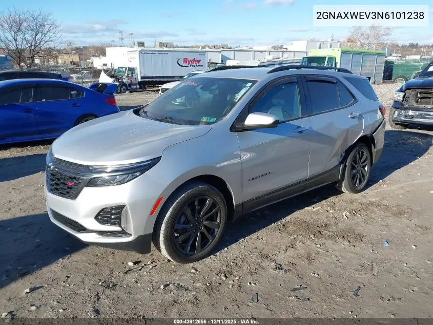 2GNAXWEV3N6101238 2022 Chevrolet Equinox Awd Rs