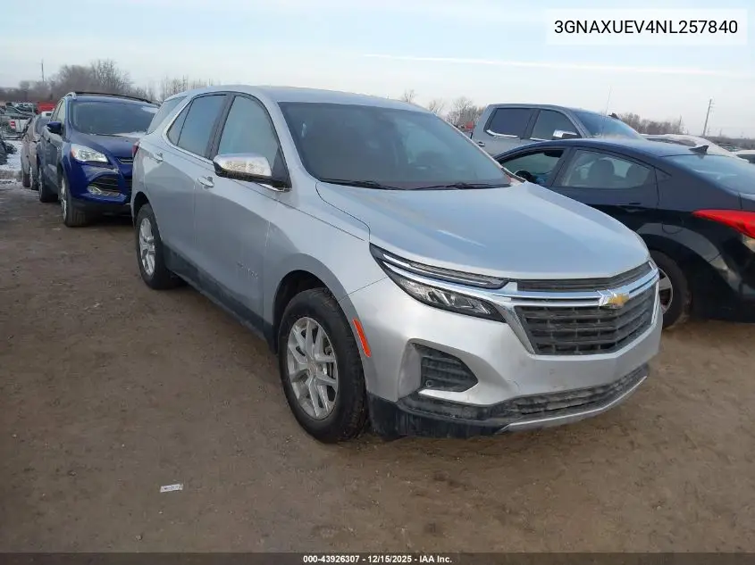 3GNAXUEV4NL257840 2022 Chevrolet Equinox Awd Lt