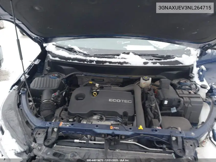 3GNAXUEV3NL264715 2022 Chevrolet Equinox Awd Lt