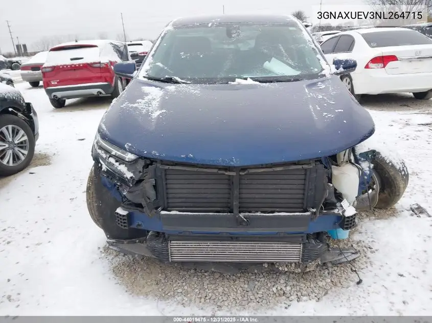 3GNAXUEV3NL264715 2022 Chevrolet Equinox Awd Lt