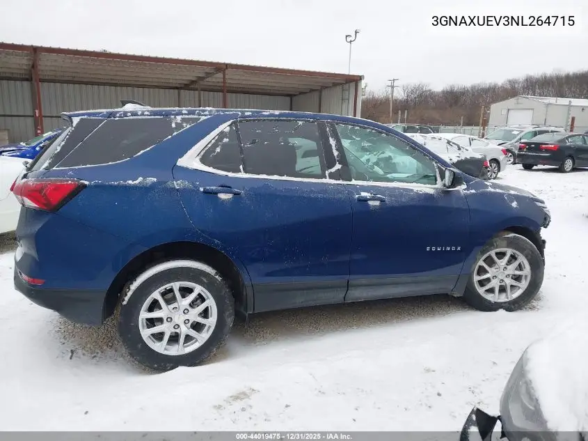 3GNAXUEV3NL264715 2022 Chevrolet Equinox Awd Lt