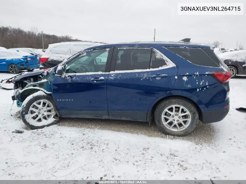 3GNAXUEV3NL264715 2022 Chevrolet Equinox Awd Lt