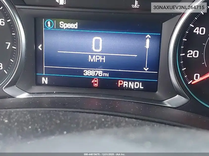 3GNAXUEV3NL264715 2022 Chevrolet Equinox Awd Lt