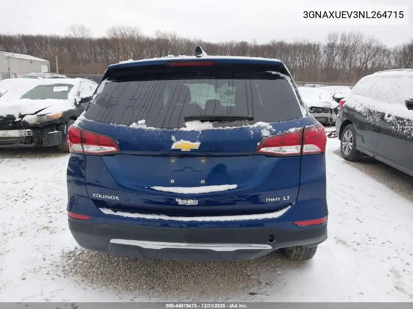 3GNAXUEV3NL264715 2022 Chevrolet Equinox Awd Lt