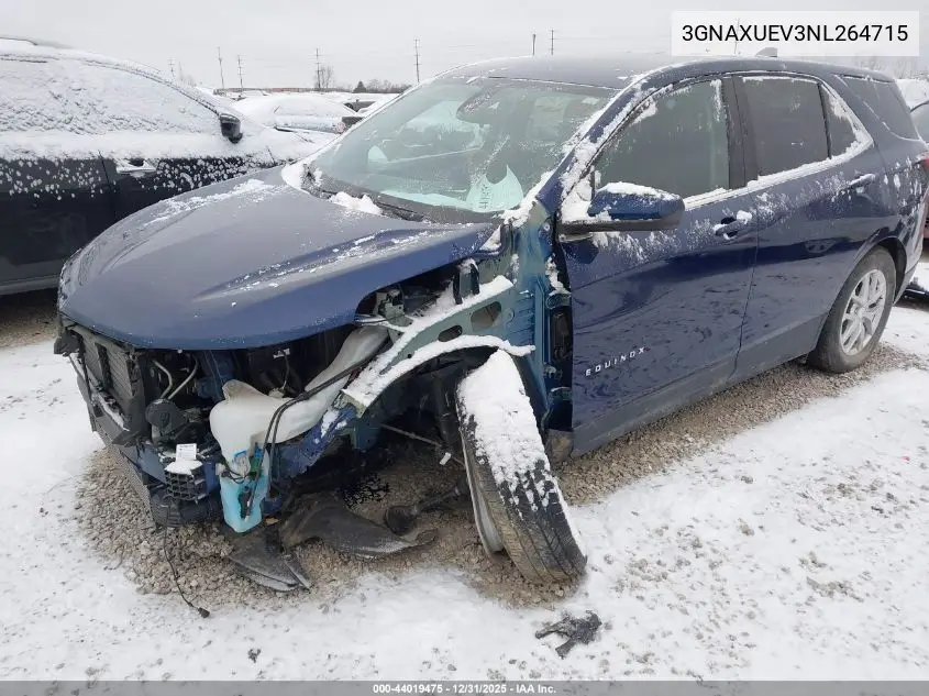 3GNAXUEV3NL264715 2022 Chevrolet Equinox Awd Lt