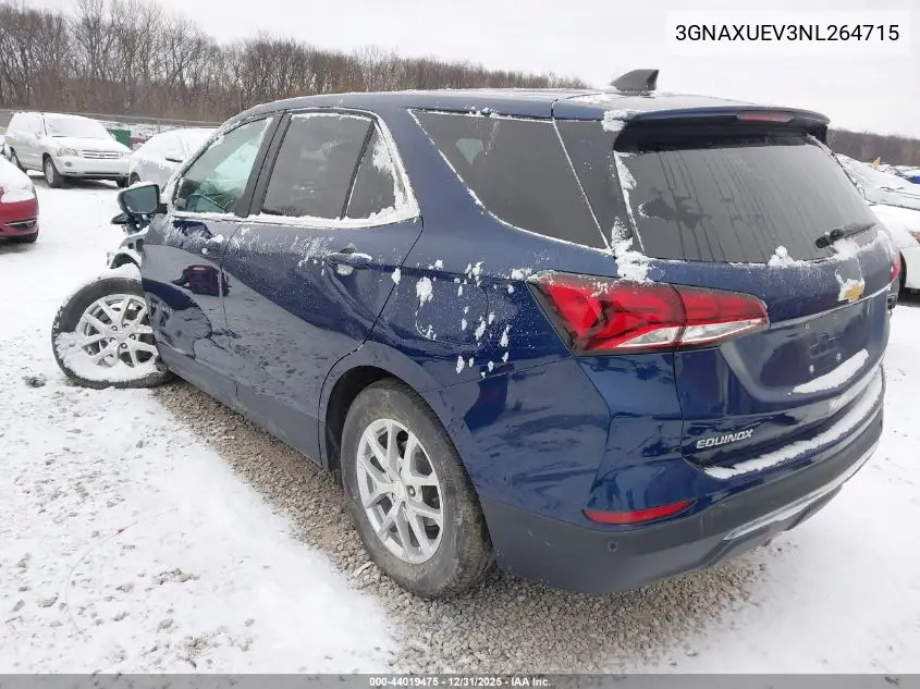 3GNAXUEV3NL264715 2022 Chevrolet Equinox Awd Lt