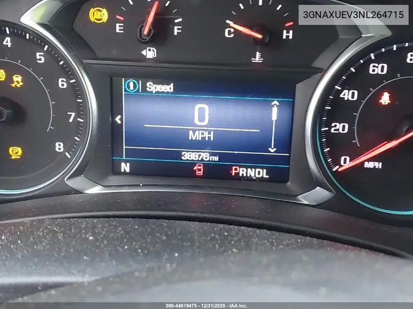 3GNAXUEV3NL264715 2022 Chevrolet Equinox Awd Lt