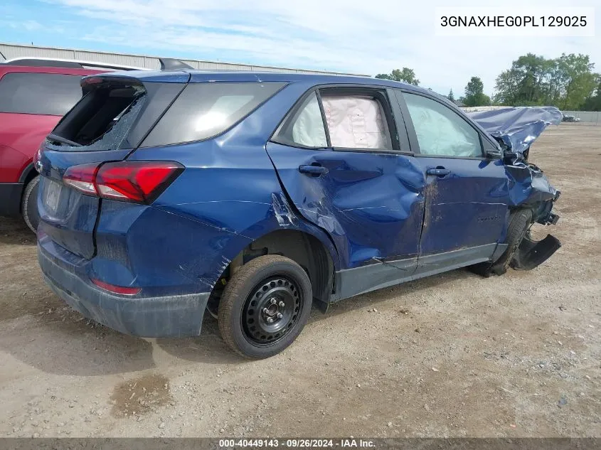 2023 Chevrolet Equinox Fwd Ls VIN: 3GNAXHEG0PL129025 Lot: 40449143