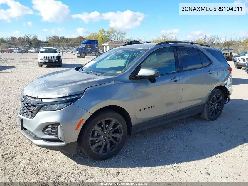 3GNAXMEG5RS104011 2024 Chevrolet Equinox Fwd Rs