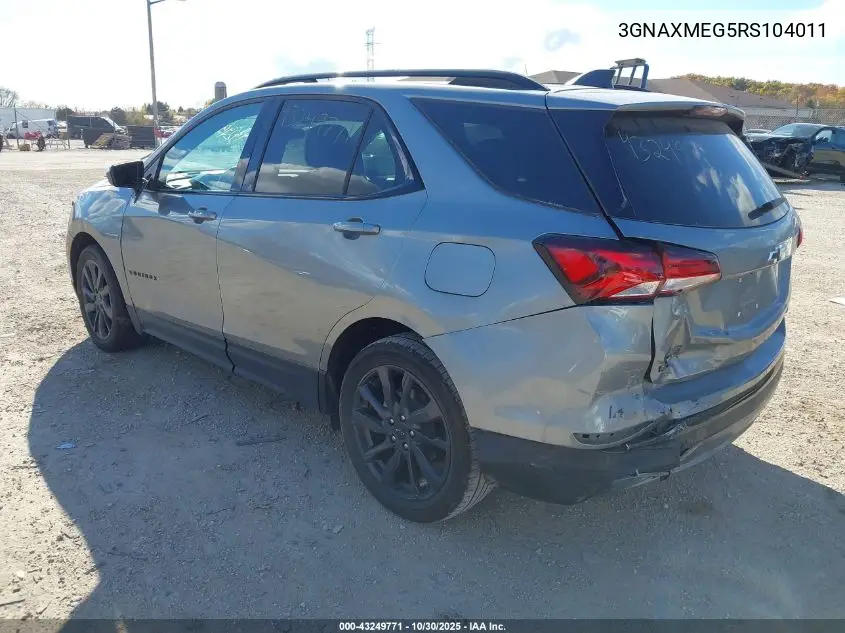 3GNAXMEG5RS104011 2024 Chevrolet Equinox Fwd Rs