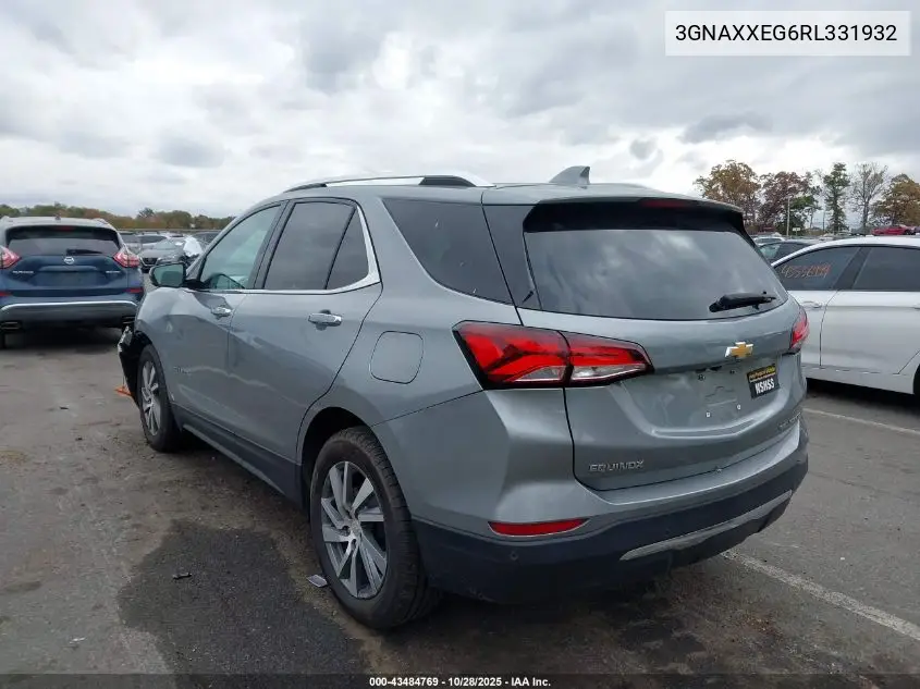 3GNAXXEG6RL331932 2024 Chevrolet Equinox Awd Premier