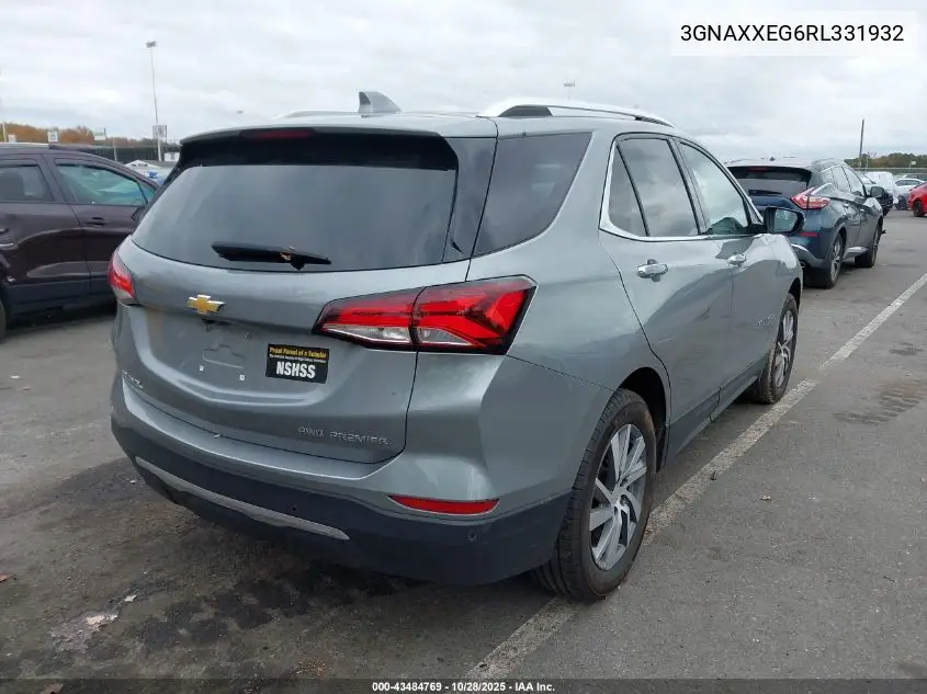 3GNAXXEG6RL331932 2024 Chevrolet Equinox Awd Premier