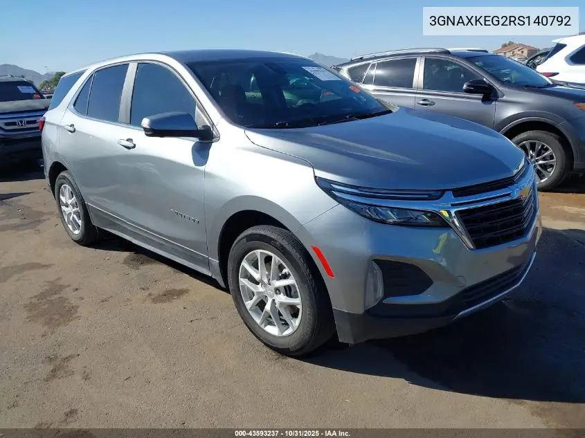 3GNAXKEG2RS140792 2024 Chevrolet Equinox Fwd Lt