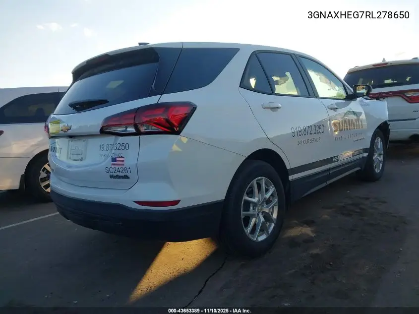 3GNAXHEG7RL278650 2024 Chevrolet Equinox Fwd Ls