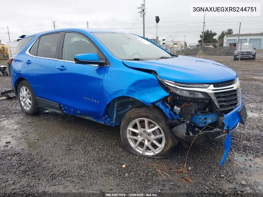 3GNAXUEGXRS244751 2024 Chevrolet Equinox Awd Lt
