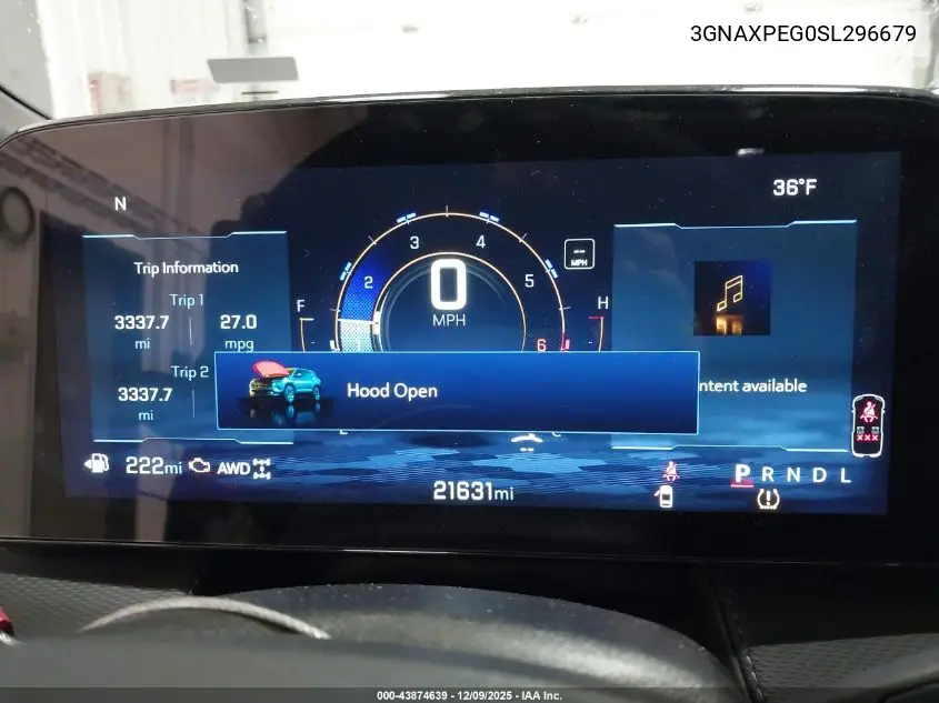 3GNAXPEG0SL296679 2025 Chevrolet Equinox Awd Lt