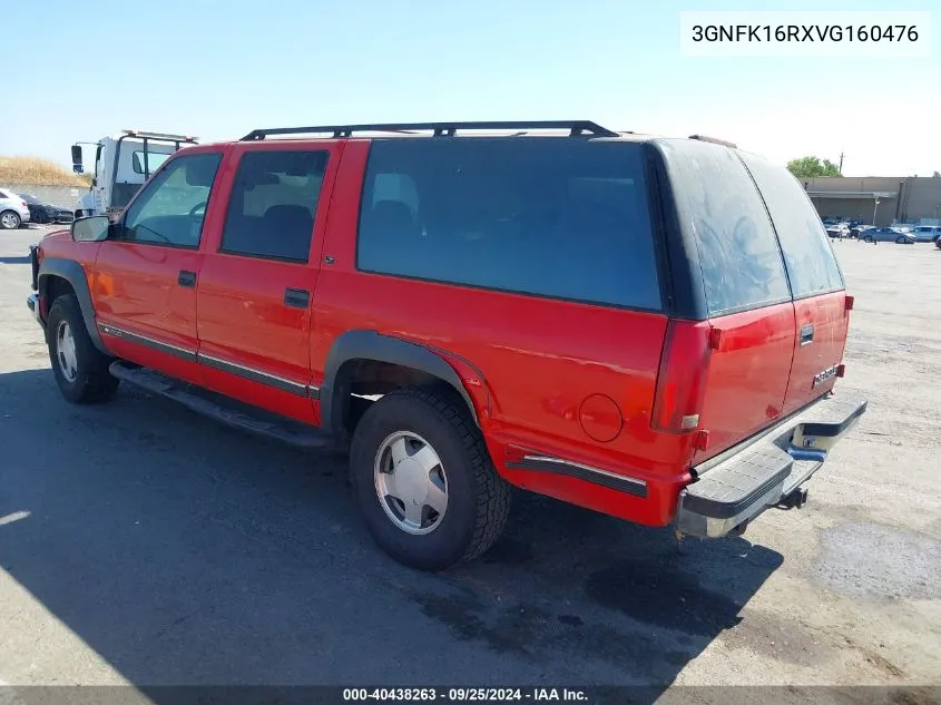 1997 Chevrolet Suburban 1500 VIN: 3GNFK16RXVG160476 Lot: 40438263