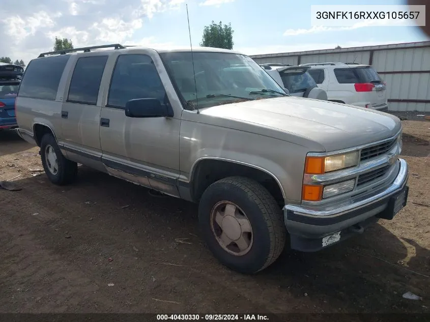 1999 Chevrolet Suburban 1500 Lt VIN: 3GNFK16RXXG105657 Lot: 40430330