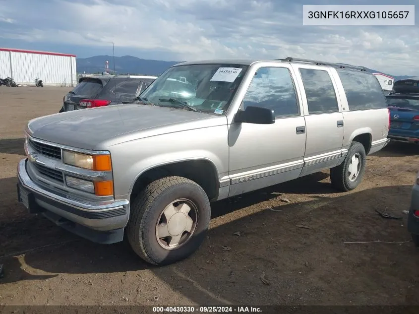 1999 Chevrolet Suburban 1500 Lt VIN: 3GNFK16RXXG105657 Lot: 40430330