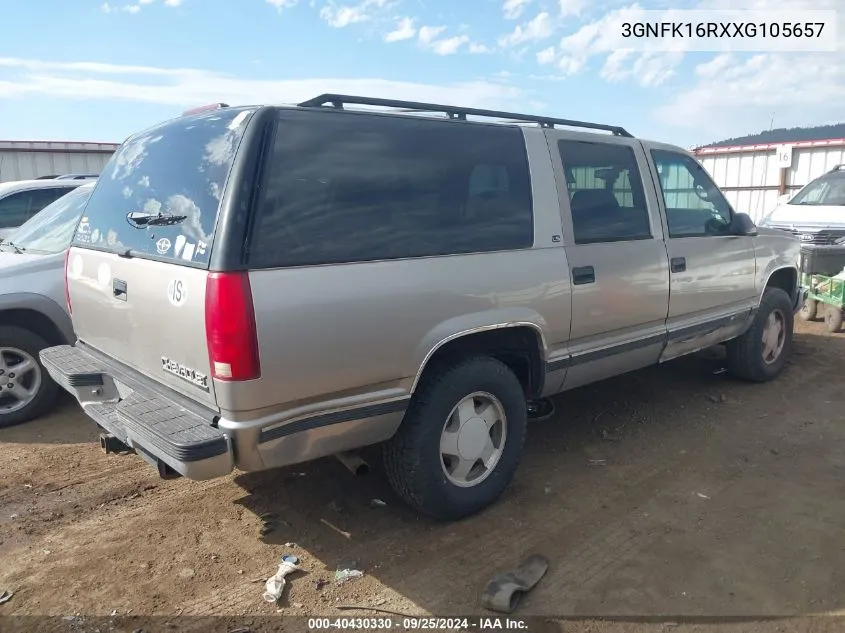 3GNFK16RXXG105657 1999 Chevrolet Suburban 1500 Lt