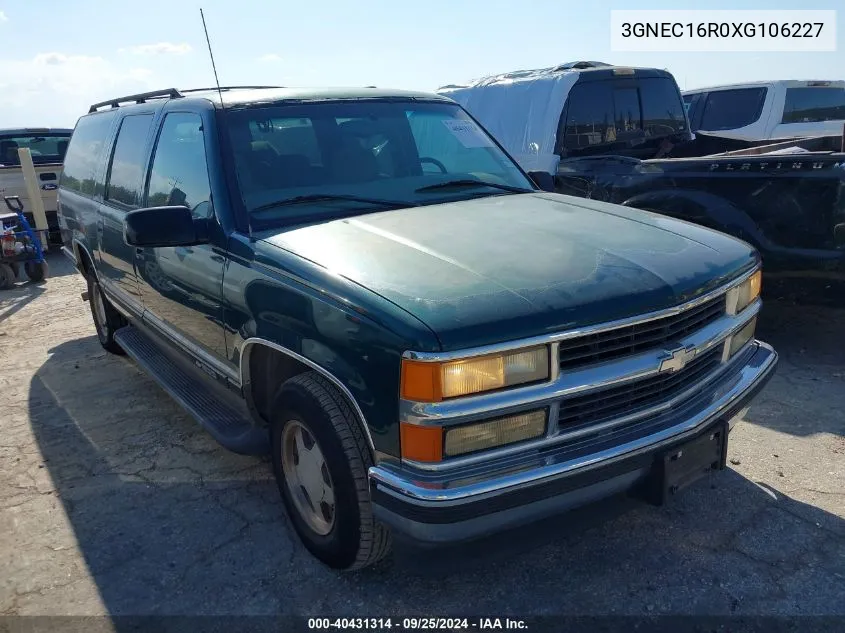 1999 Chevrolet Suburban 1500 Lt VIN: 3GNEC16R0XG106227 Lot: 40431314