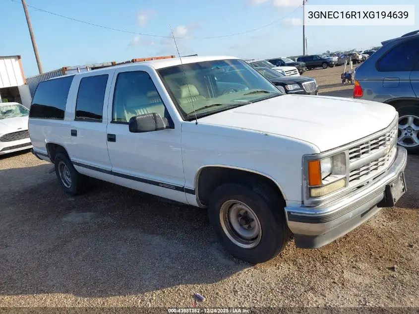 3GNEC16R1XG194639 1999 Chevrolet Suburban 1500