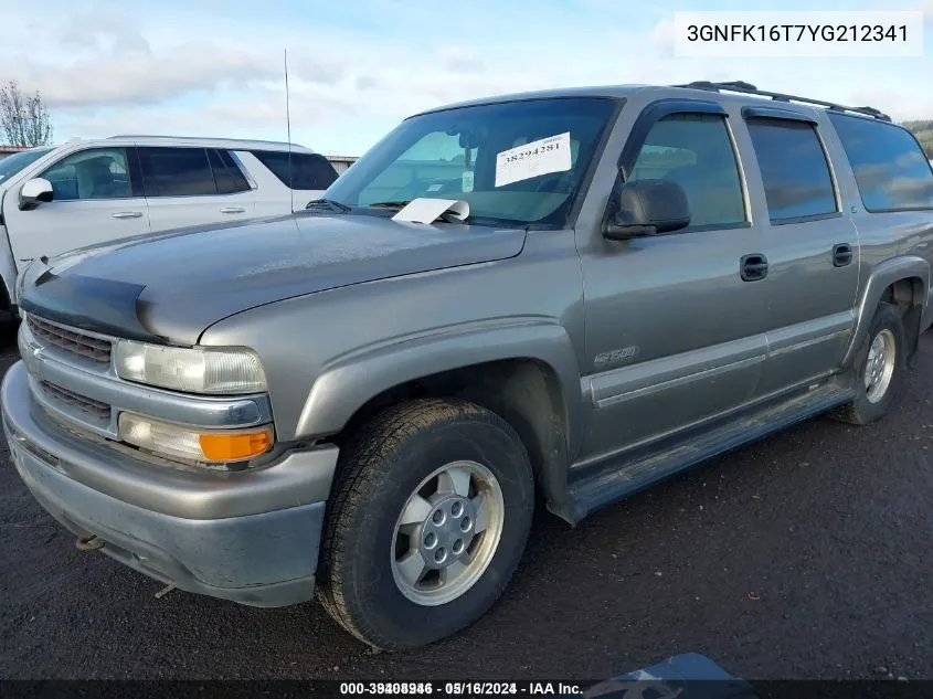 2000 Chevrolet Suburban 1500 Ls VIN: 3GNFK16T7YG212341 Lot: 39408946