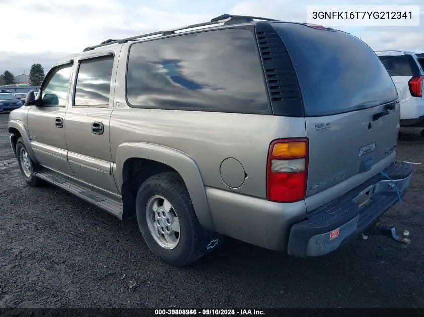 2000 Chevrolet Suburban 1500 Ls VIN: 3GNFK16T7YG212341 Lot: 39408946