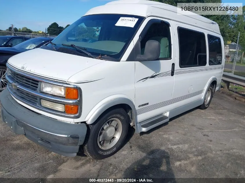 1GBFG15RXY1226480 2000 Chevrolet Express Upfitter Pkg.