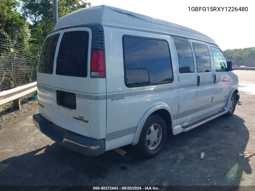 2000 Chevrolet Express Upfitter Pkg. VIN: 1GBFG15RXY1226480 Lot: 40372443