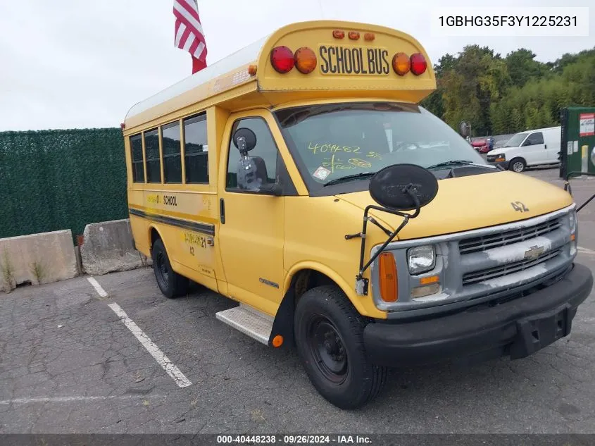 2000 Chevrolet Express G3500 VIN: 1GBHG35F3Y1225231 Lot: 40448238