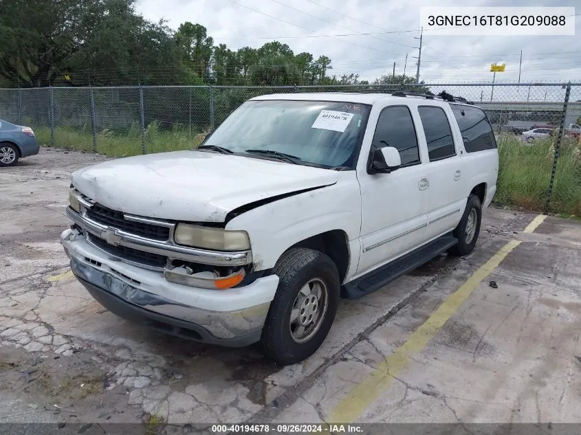 2001 Chevrolet Suburban 1500 Lt VIN: 3GNEC16T81G209088 Lot: 40194678