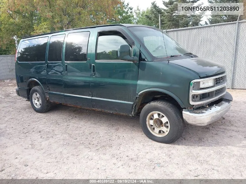 2001 Chevrolet Express Lt VIN: 1GNFG65R511203890 Lot: 40389122