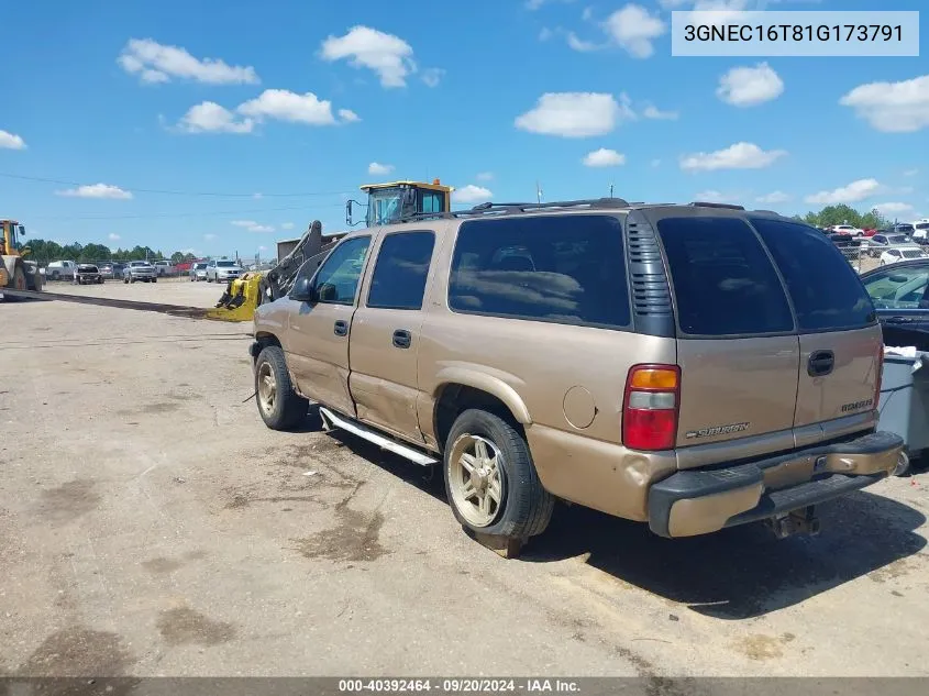 2001 Chevrolet Suburban 1500 Ls VIN: 3GNEC16T81G173791 Lot: 40392464