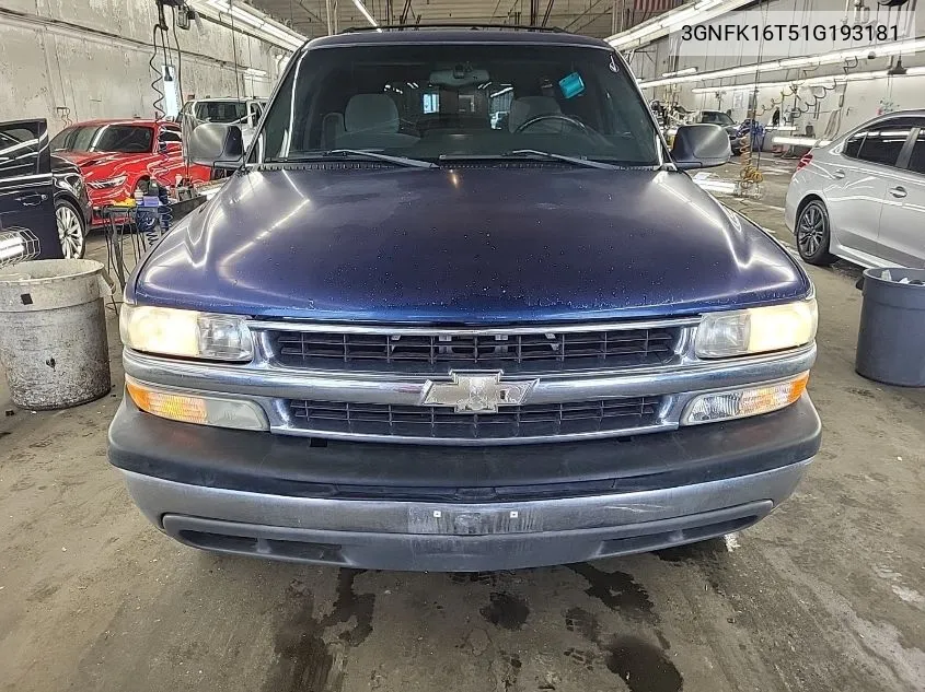 2001 Chevrolet Suburban 1500 Ls VIN: 3GNFK16T51G193181 Lot: 40454143