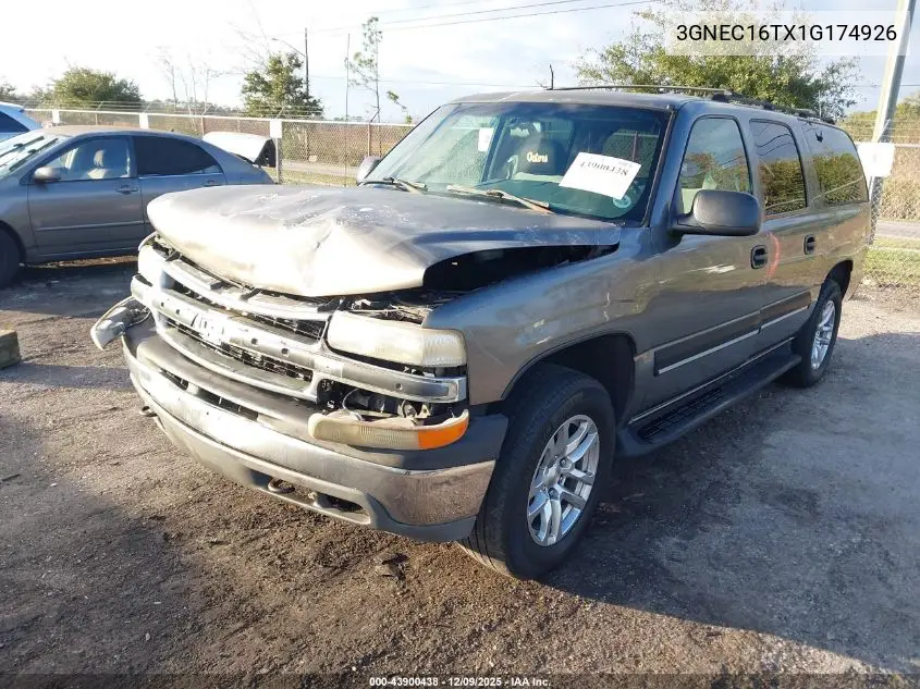 3GNEC16TX1G174926 2001 Chevrolet Suburban 1500 Ls
