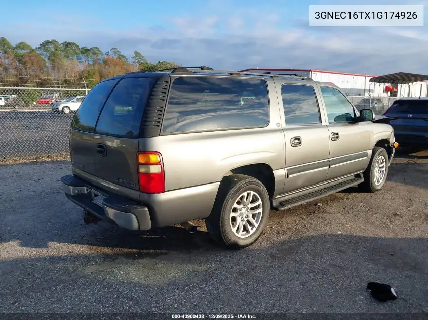 3GNEC16TX1G174926 2001 Chevrolet Suburban 1500 Ls