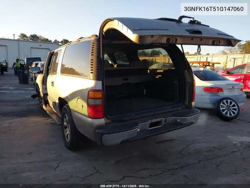 3GNFK16T51G147060 2001 Chevrolet Suburban 1500 Ls