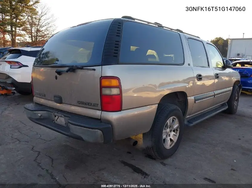 3GNFK16T51G147060 2001 Chevrolet Suburban 1500 Ls