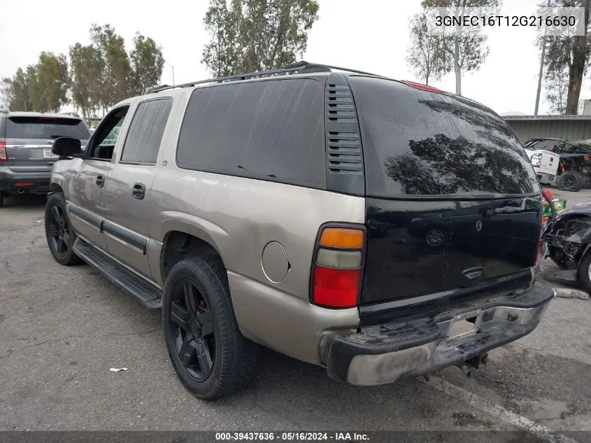 2002 Chevrolet Suburban 1500 Ls VIN: 3GNEC16T12G216630 Lot: 39437636