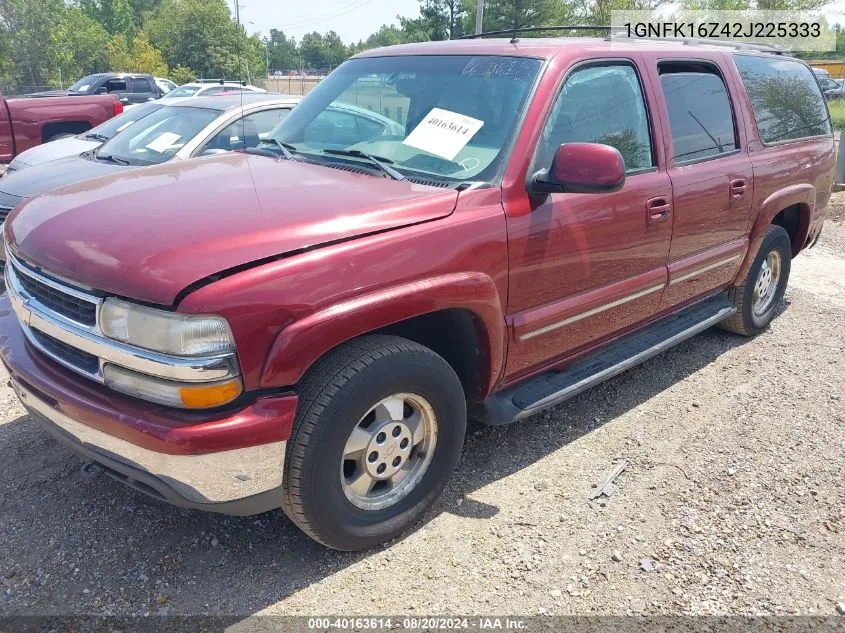 2002 Chevrolet Suburban 1500 Lt VIN: 1GNFK16Z42J225333 Lot: 40163614