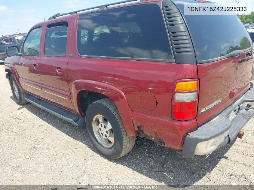 2002 Chevrolet Suburban 1500 Lt VIN: 1GNFK16Z42J225333 Lot: 40163614