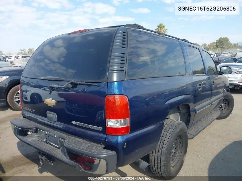 3GNEC16T62G206806 2002 Chevrolet Suburban 1500 Ls