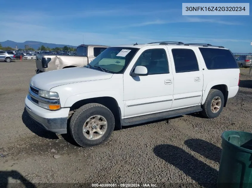 2002 Chevrolet Suburban 1500 Lt VIN: 3GNFK16Z42G320234 Lot: 40380081