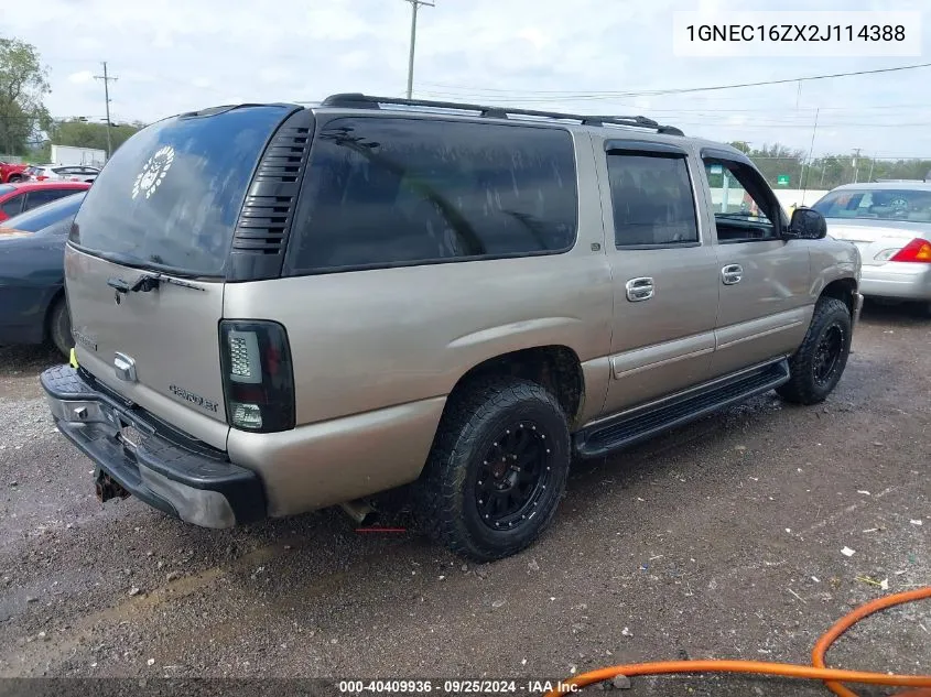 2002 Chevrolet Suburban 1500 Lt VIN: 1GNEC16ZX2J114388 Lot: 40409936