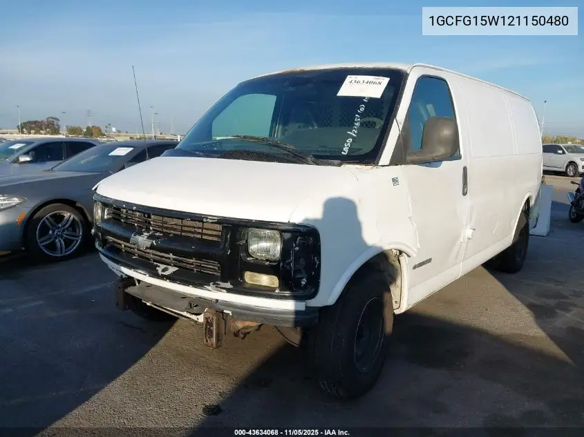 1GCFG15W121150480 2002 Chevrolet Express