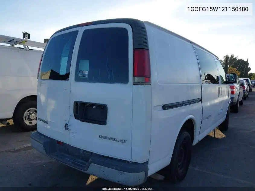 1GCFG15W121150480 2002 Chevrolet Express